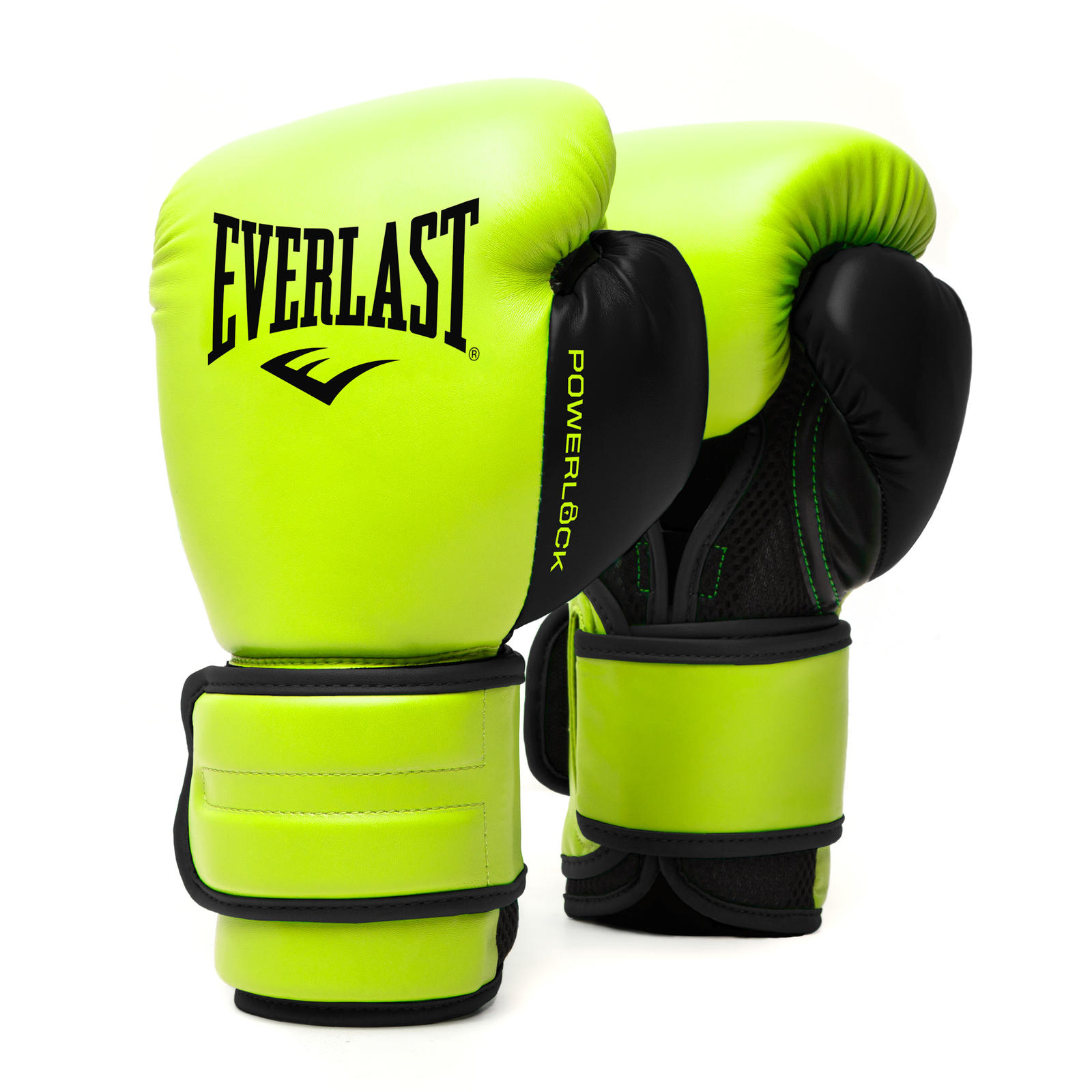 Боксерские перчатки Everlast Powerlock PU 2 салатовые купить в