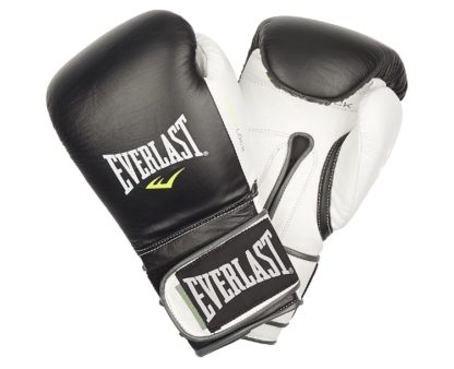 Боксерские перчатки Everlast Powerlock Черно-Белые